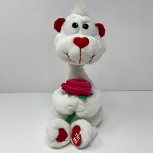 Sound N Light Animated White Monkey Plush Musical Stuffed Animatronic Toy Cute‎